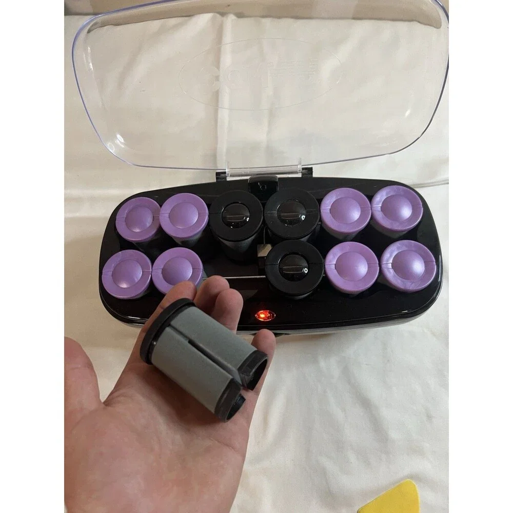 Conair Heat Waves Hot Rollers Curlers 12 Large Jumbo Rollers No Clips CHV14X